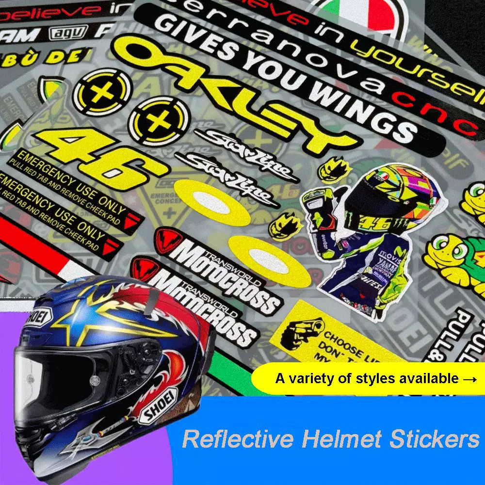 Mountain Biking Helmet - Stiker Dekoratif Reflektif untuk Mobil, Motor,