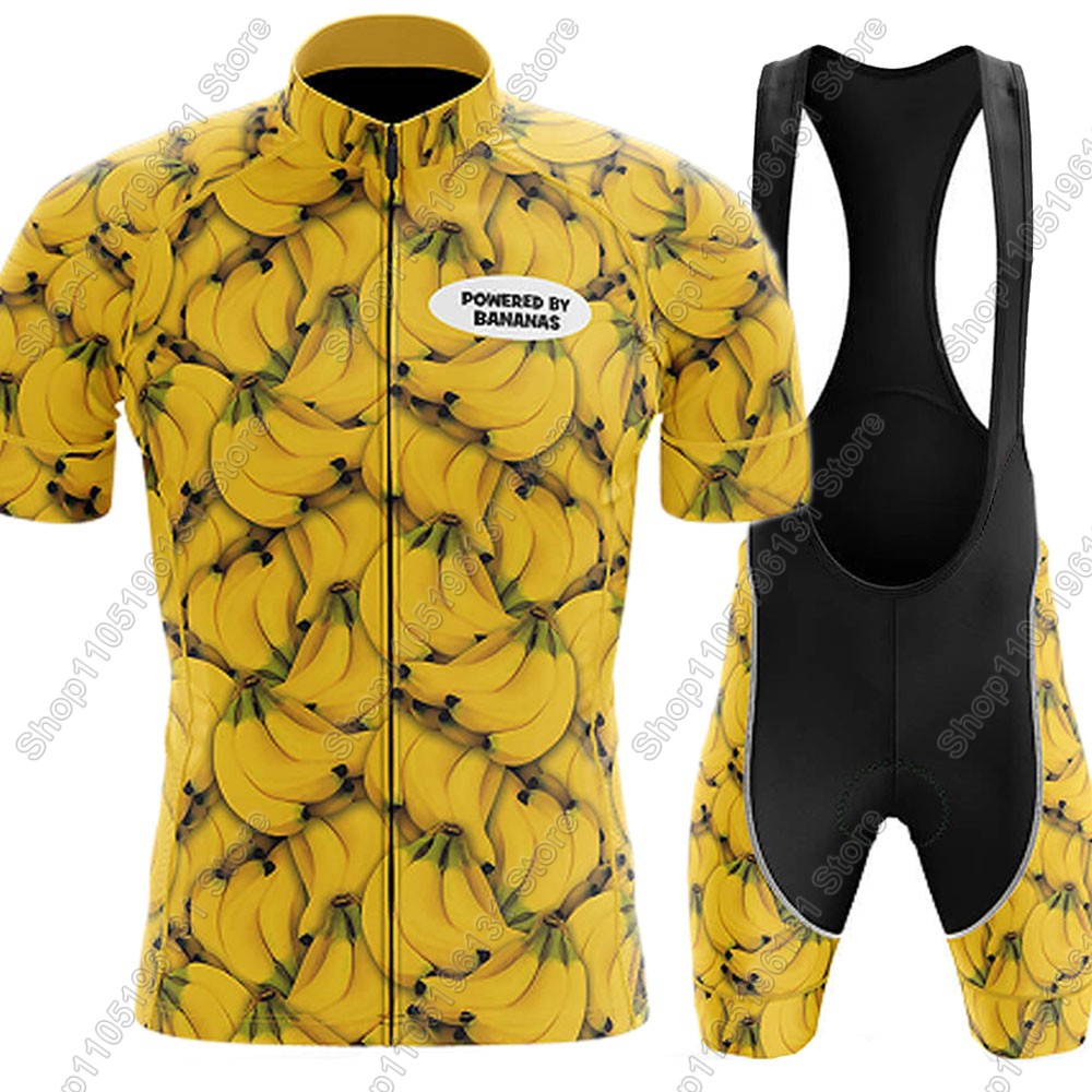 Mountain Biking Trousers - Powerouge-By-Bananas 2026 Set Jersey Bersepeda Pakaian