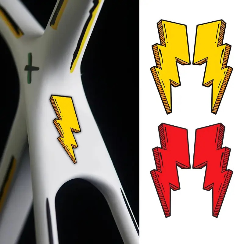 Mountain Biking Helmet - 1 Buah Stiker Lightning Stiker Rangka