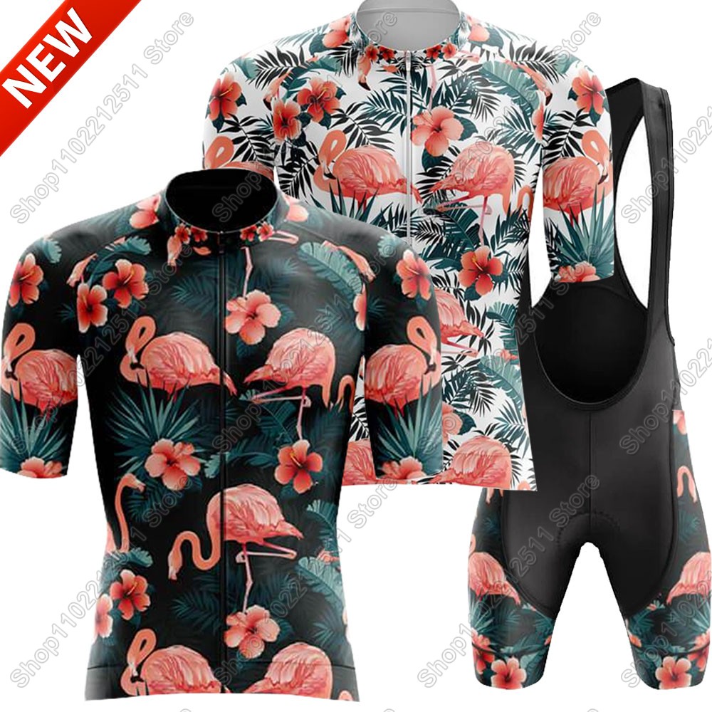 Mountain Biking Trousers - Set Jersey Bersepeda Flamingo 2025 Pakaian